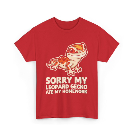Sorry My Leopard Gecko T-Shirt - Red