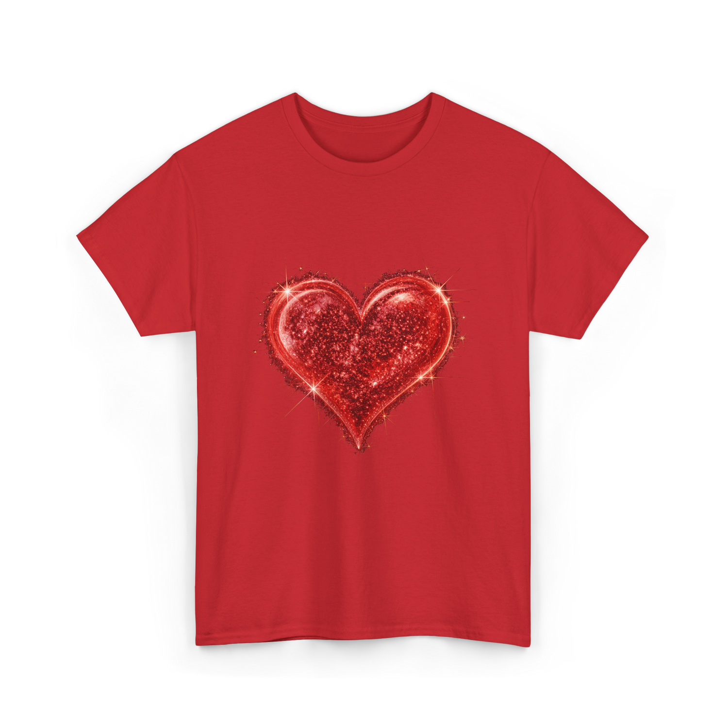 Sparkling Heart Love T-Shirt - Red