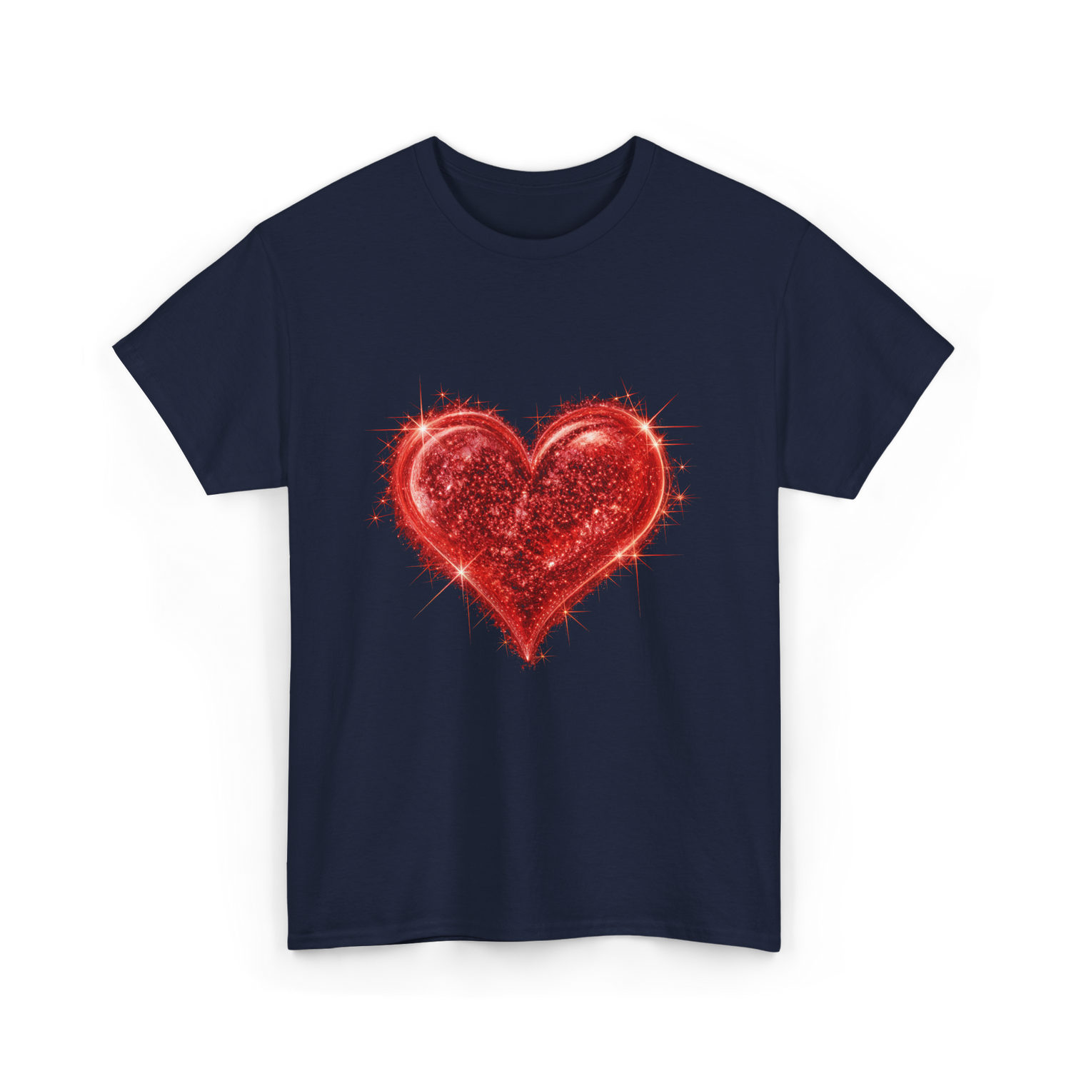 Sparkling Heart Love T-Shirt - Navy