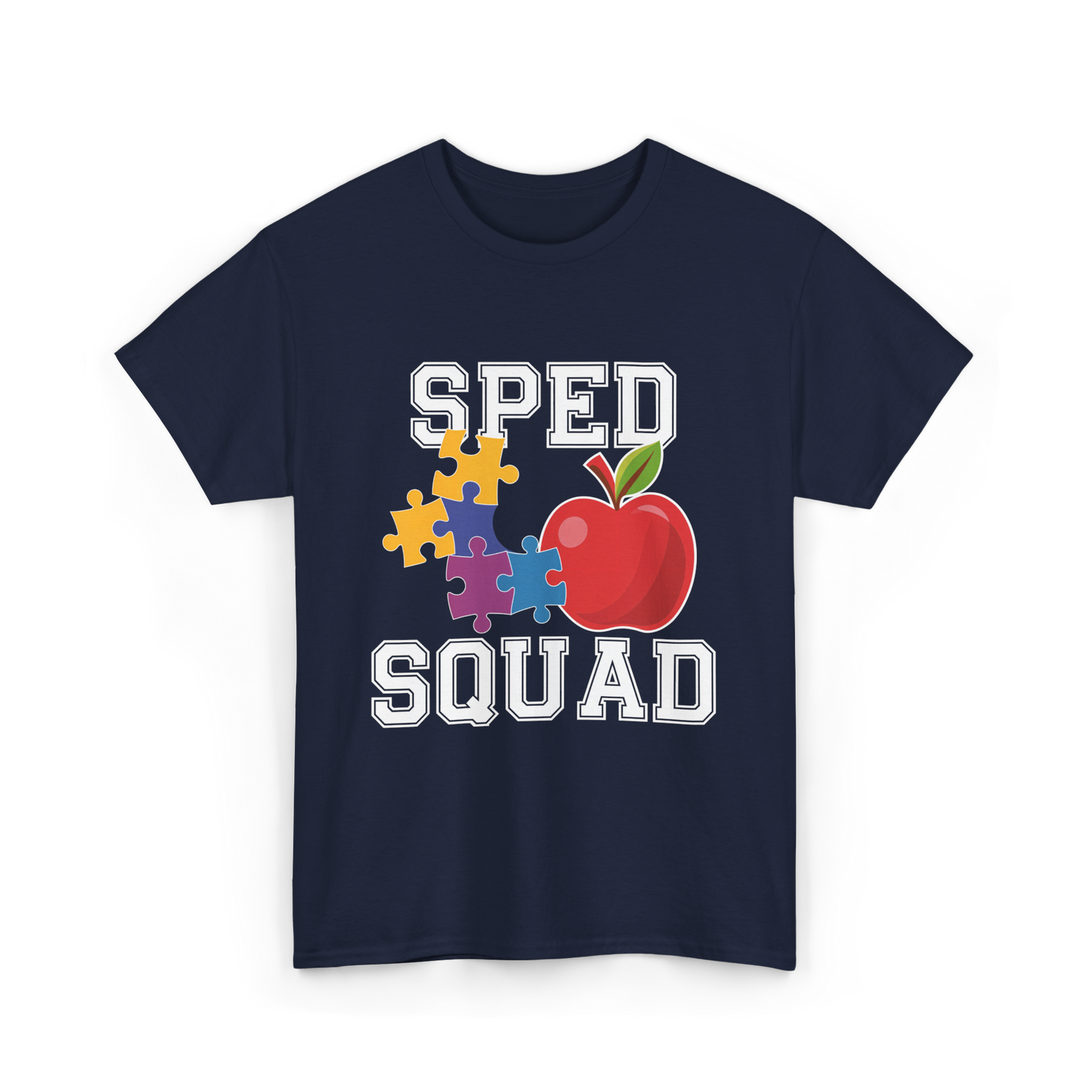 SPED Squad Special Education Teacher T-Shirt - Navy