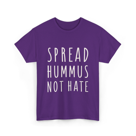 Spread Hummus Not Hate Vegan T-Shirt - Purple
