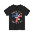 Stand For The Flag Patriotic Cross T-Shirt - Black