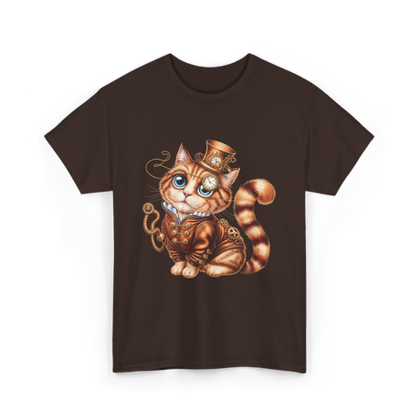 Steampunk Cat Steampunk Kitten T-Shirt - Dark Chocolate