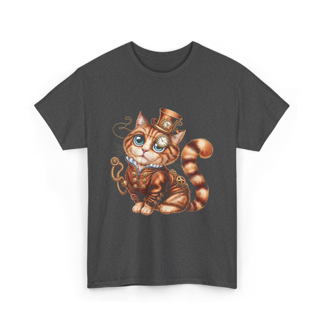 Steampunk Cat Steampunk Kitten T-Shirt - Dark Heather