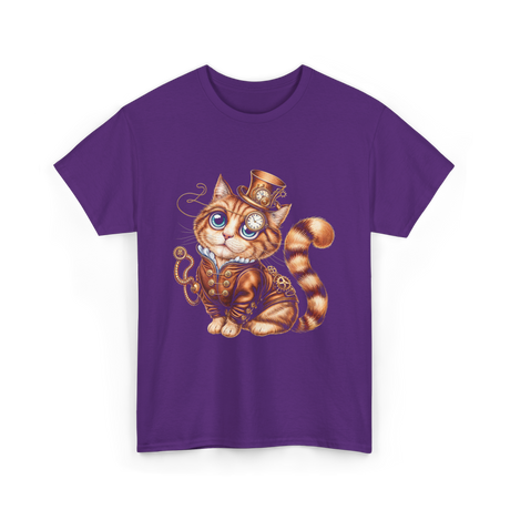 Steampunk Cat Steampunk Kitten T-Shirt - Purple