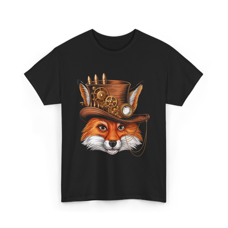Steampunk Fox Animal Steampunk Fox T-Shirt - Black