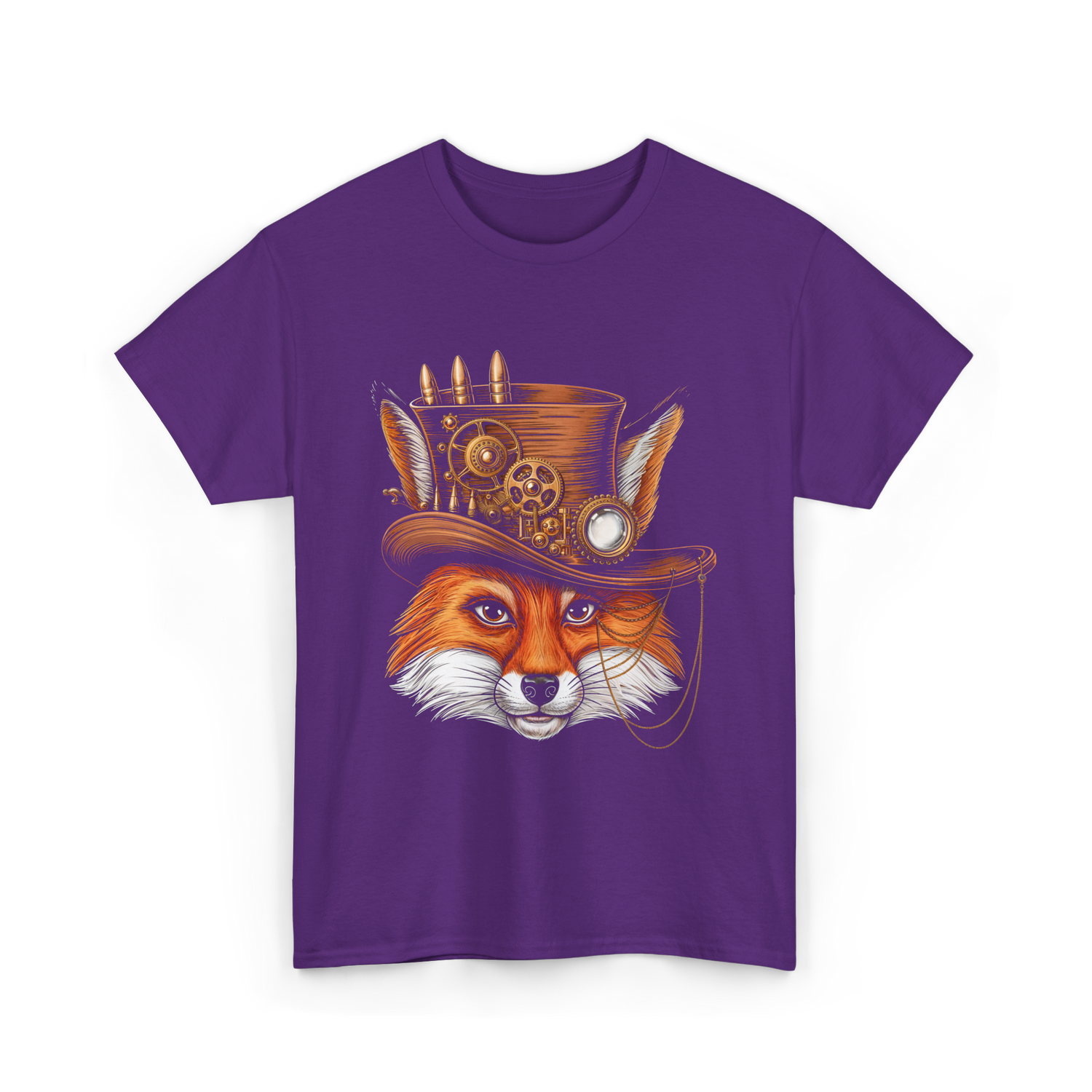 Steampunk Fox Animal Steampunk Fox T-Shirt - Purple