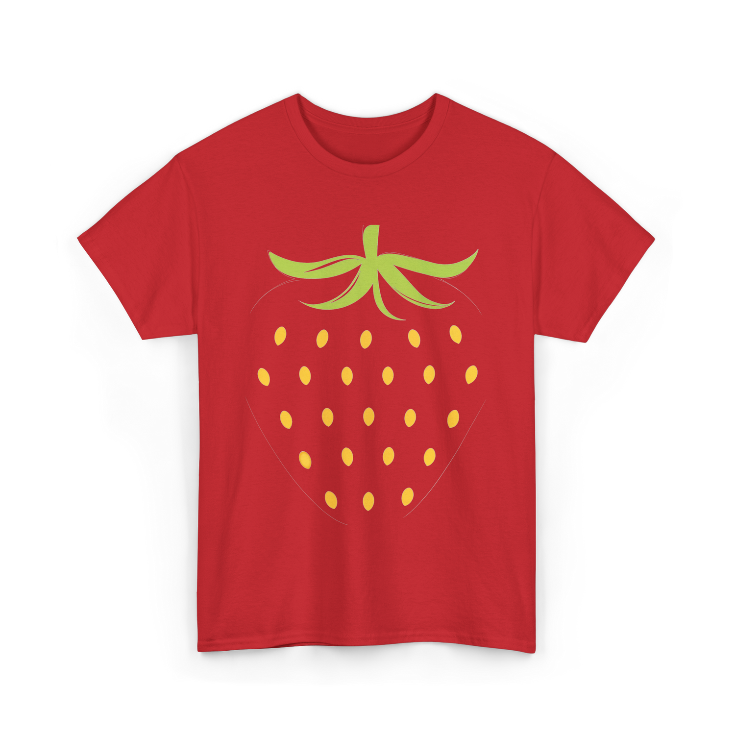 Strawberry Fruit Design Berry T-Shirt - Red
