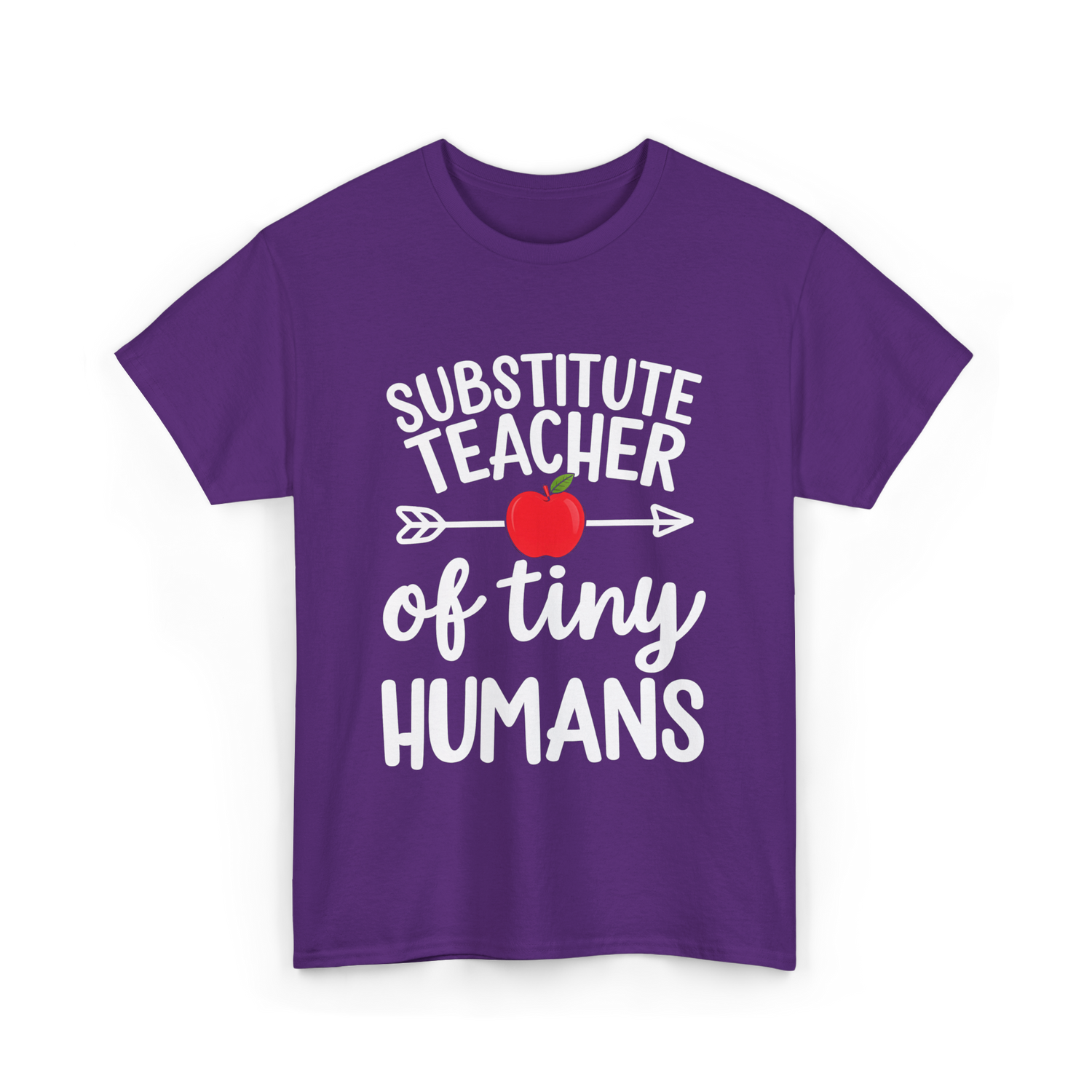 Substitute Teacher of Tiny Humans Teacher T-Shirt - Purple