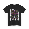Sugar Skull Hat Carnival Decor T-Shirt - Black