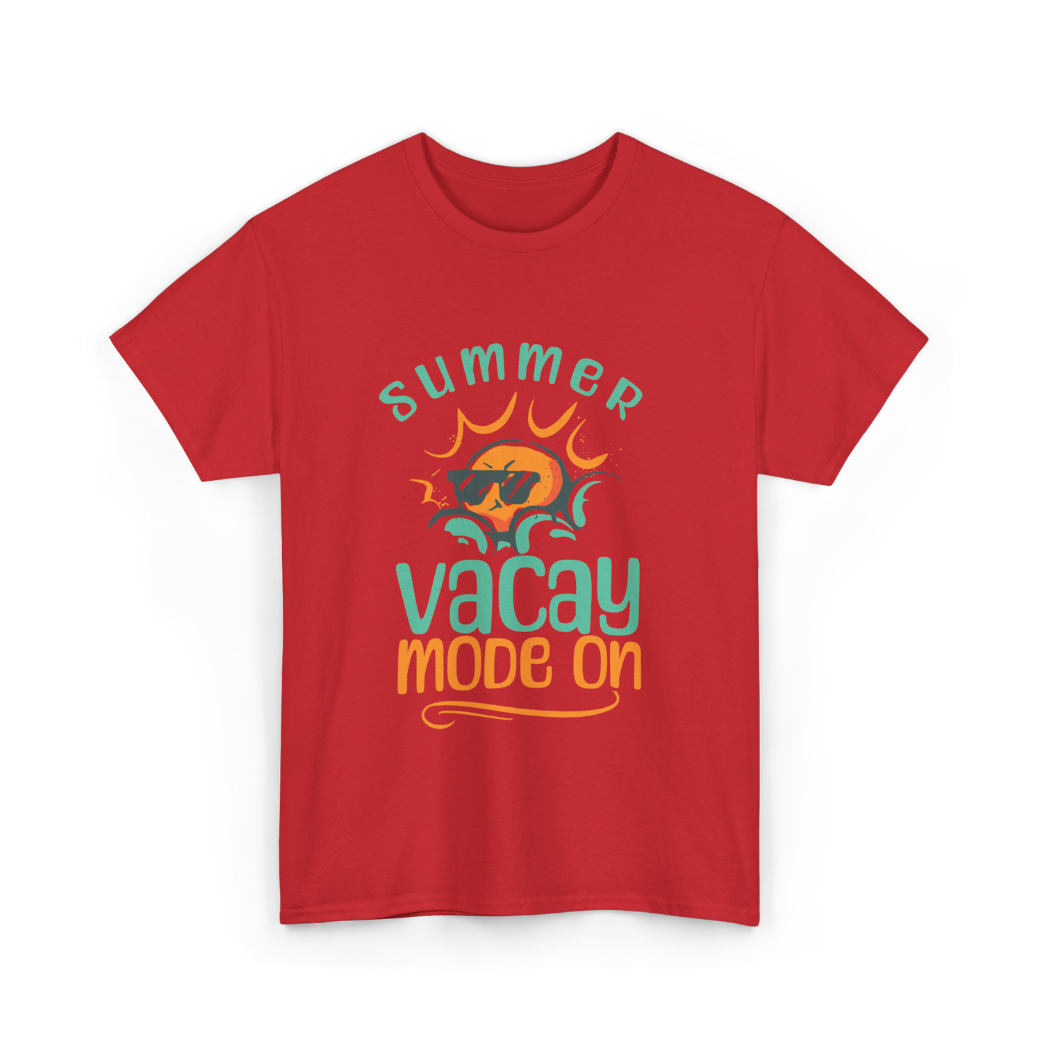 Summer Vacay Mode Vacation T-Shirt - Red