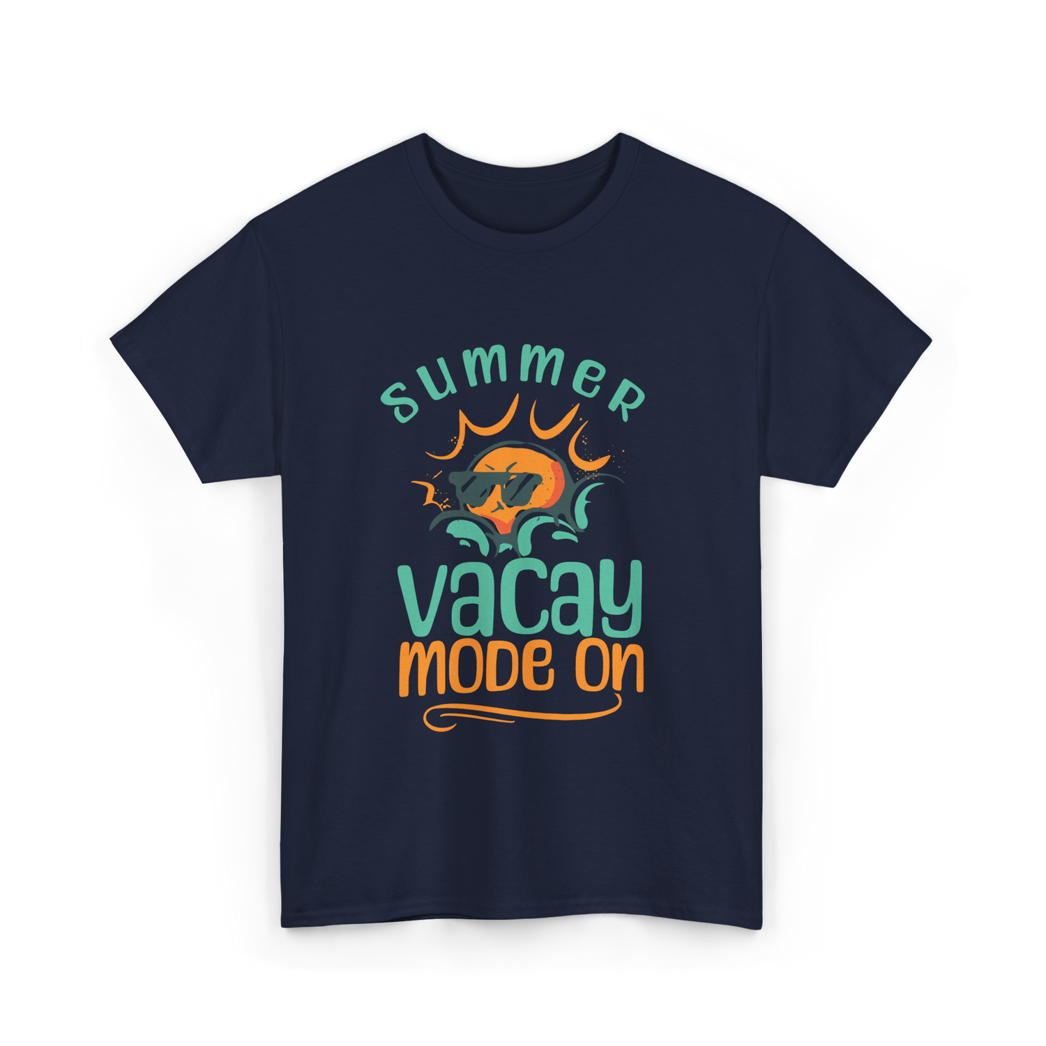 Summer Vacay Mode Vacation T-Shirt - Navy