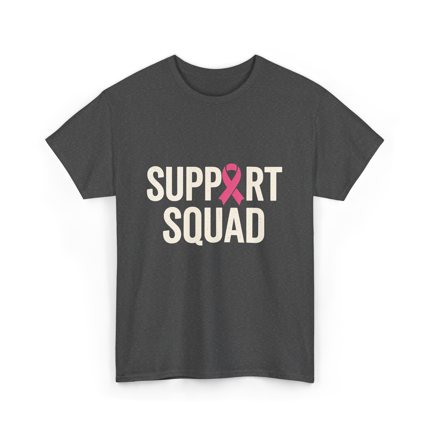 Support Squad Breast Cancer Awareness T-Shirt - Dark Heather
