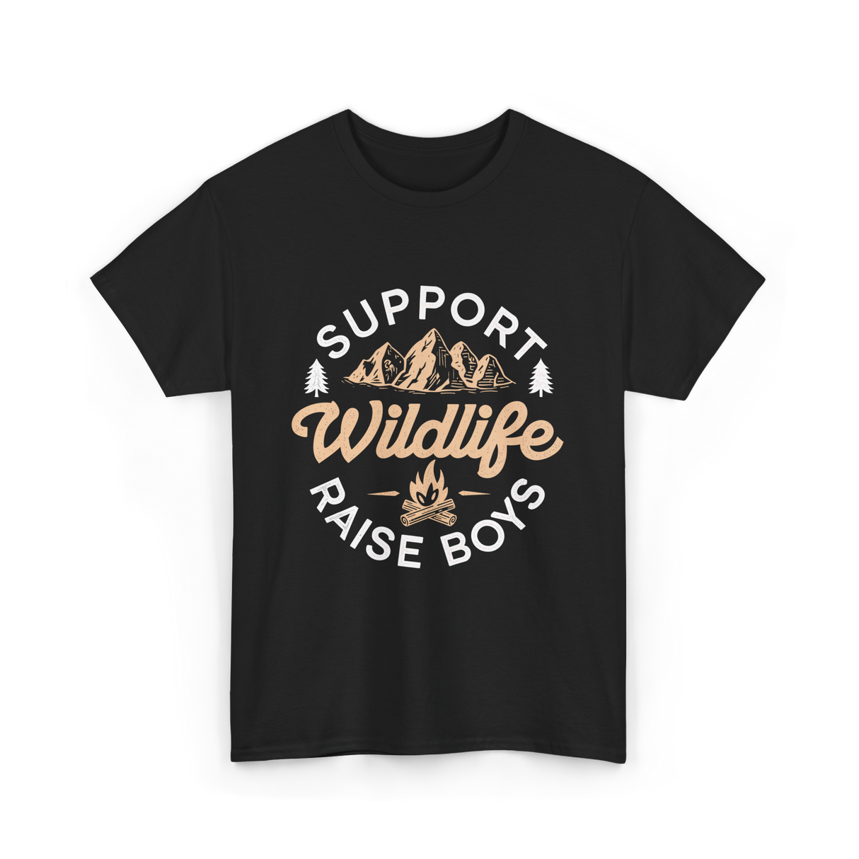 Support Wildlife Raise Boys Wildlife T-Shirt - Black