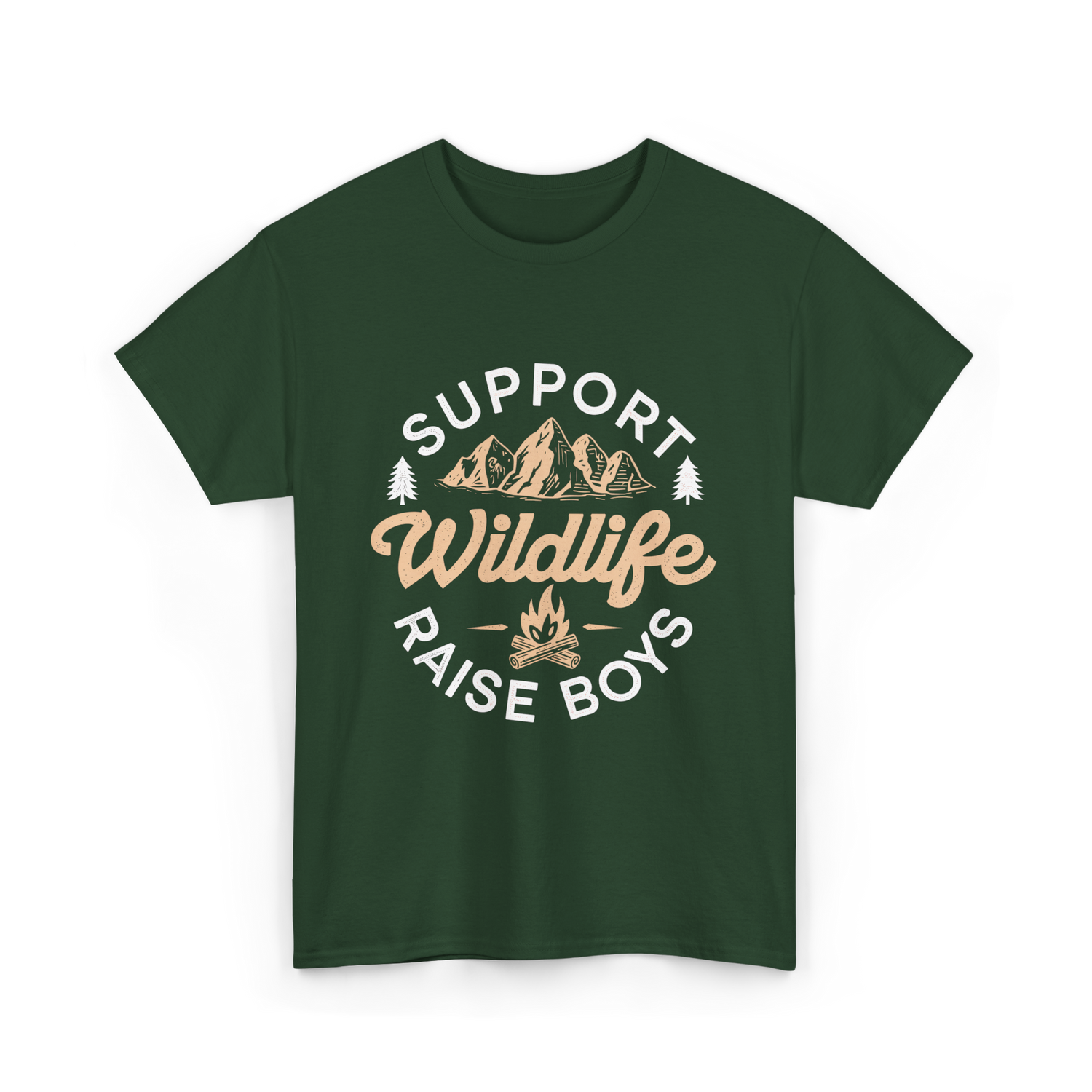 Support Wildlife Raise Boys Wildlife T-Shirt - Forest Green