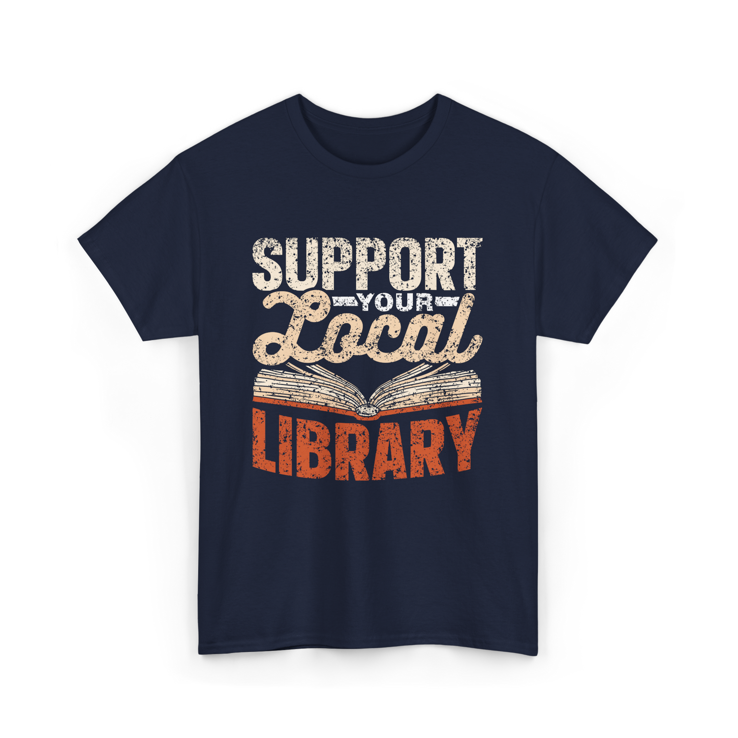 Support Your Local Library T-Shirt - Navy