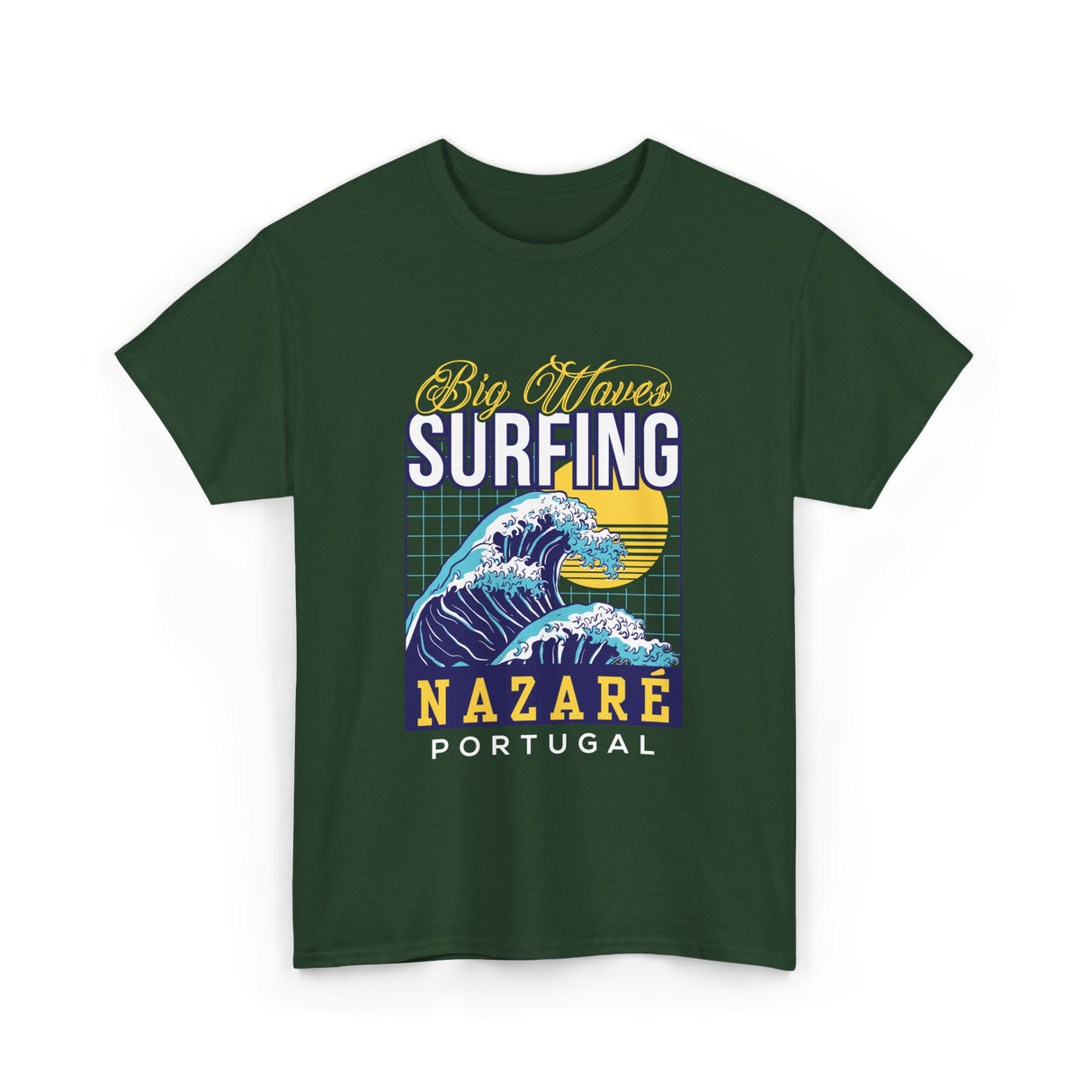 Surfing Nazaré Surf T-Shirt - Forest Green