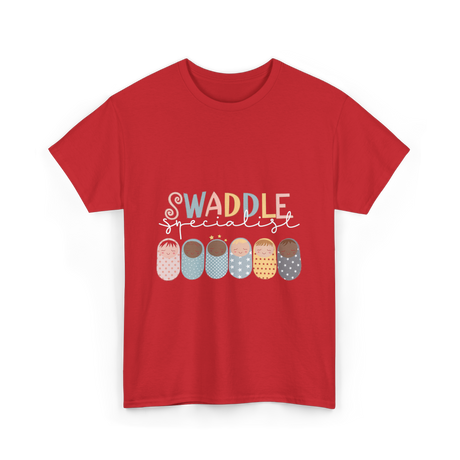 Swaddle Specialist Baby Care T-Shirt - Red