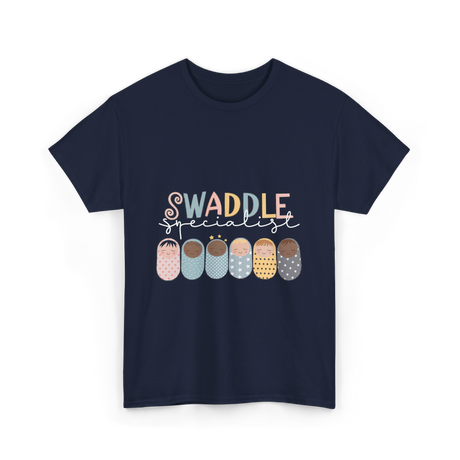 Swaddle Specialist Baby Care T-Shirt - Navy