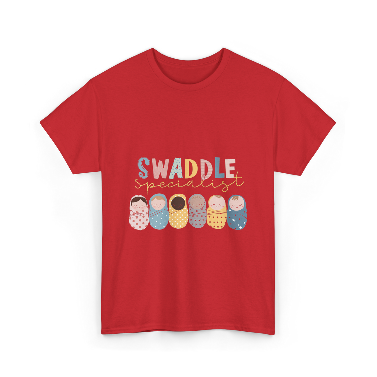 Swaddle Specialist Baby Care T-Shirt - Red