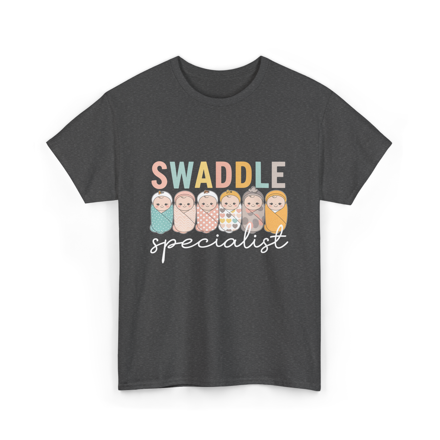 Swaddle Specialist Neonatal Nurse T-Shirt - Dark Heather