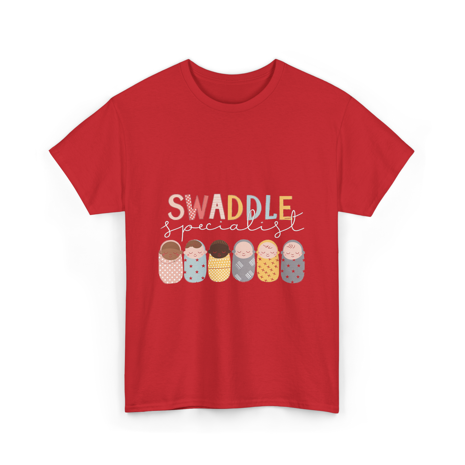 Swaddle Specialist Swaddling Babies T-Shirt - Red