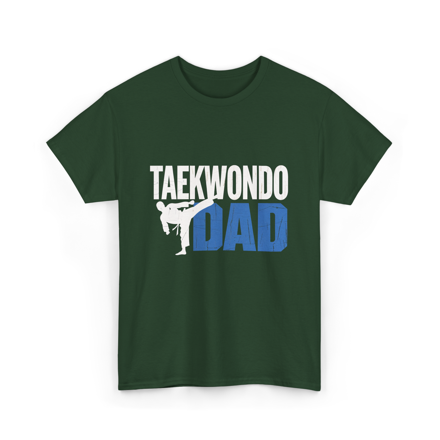 Taekwondo Dad Taekwondo Martial Arts T-Shirt - Forest Green