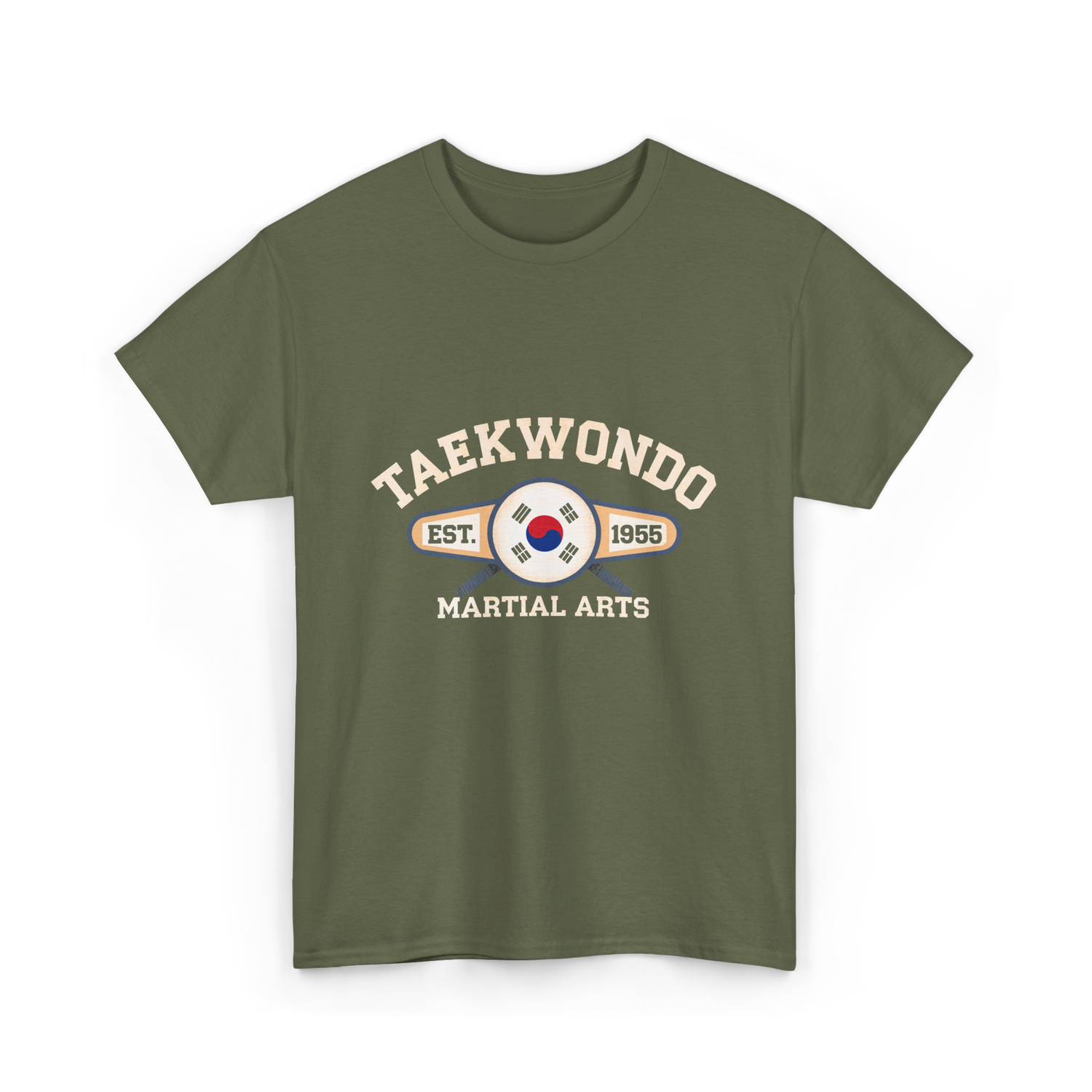 Taekwondo Established Martial Arts T-Shirt - Military Green