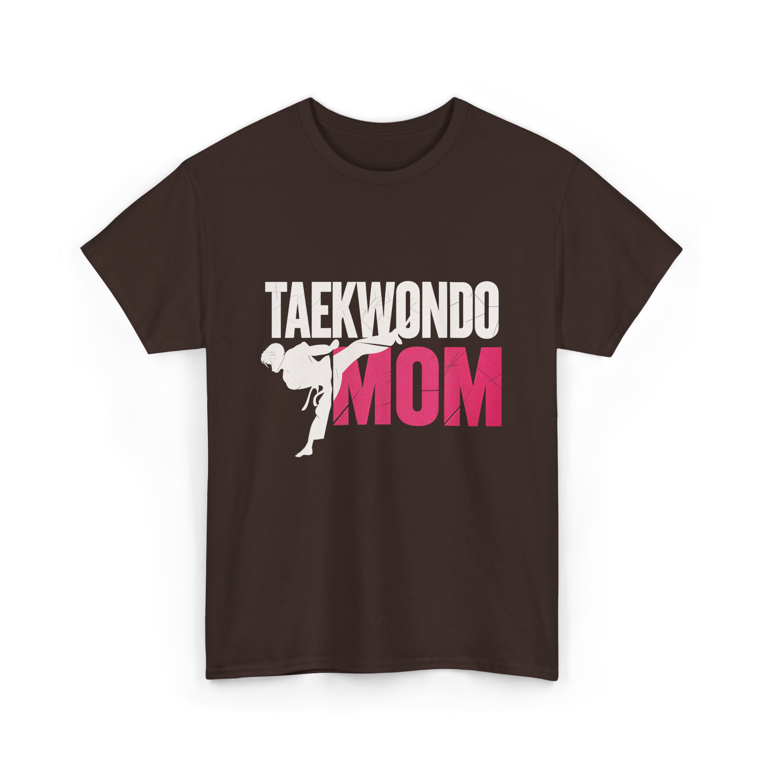 Taekwondo Mom Taekwondo Martial Arts T-Shirt - Dark Chocolate
