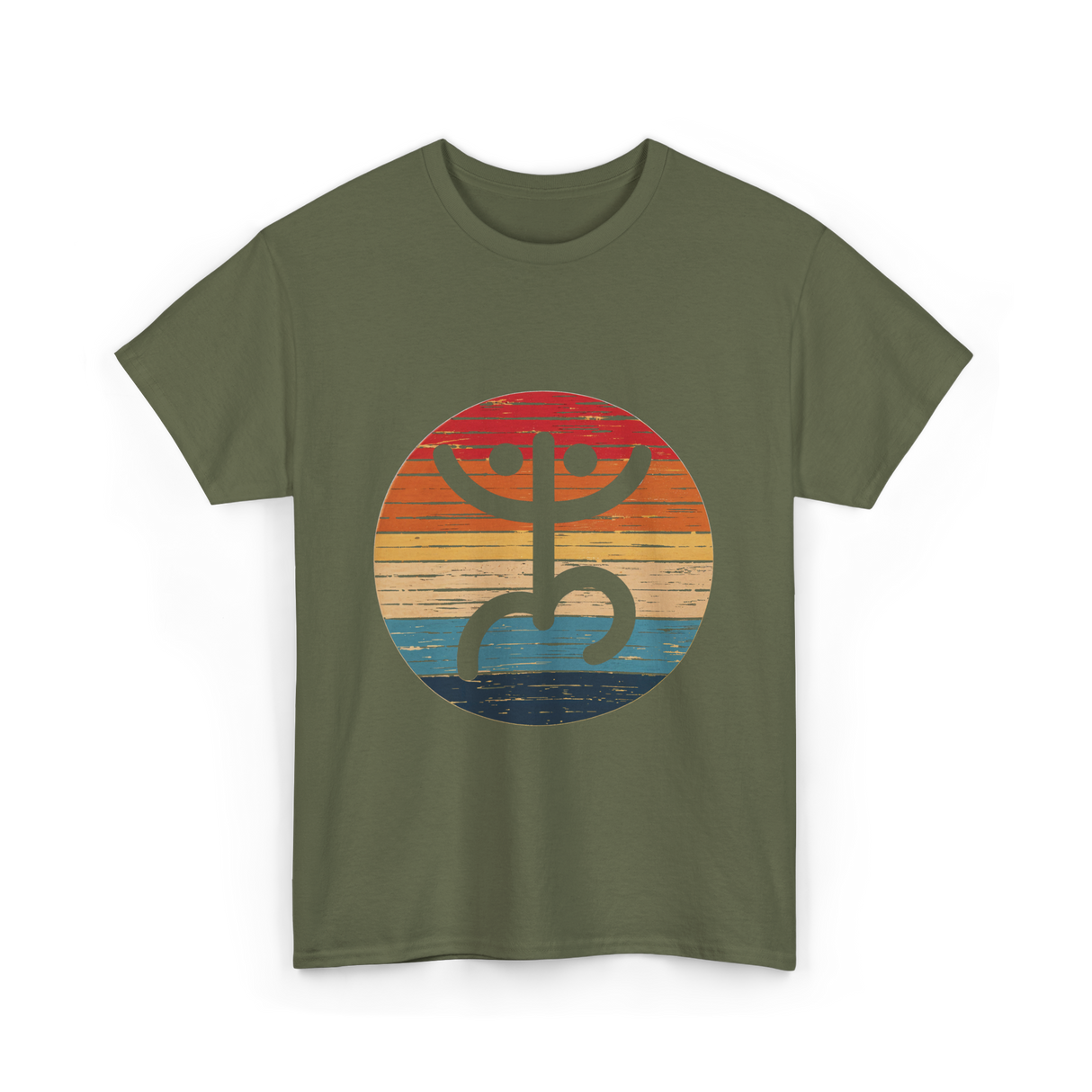 Taino Coqui Symbol Puerto Rico T-Shirt - Military Green