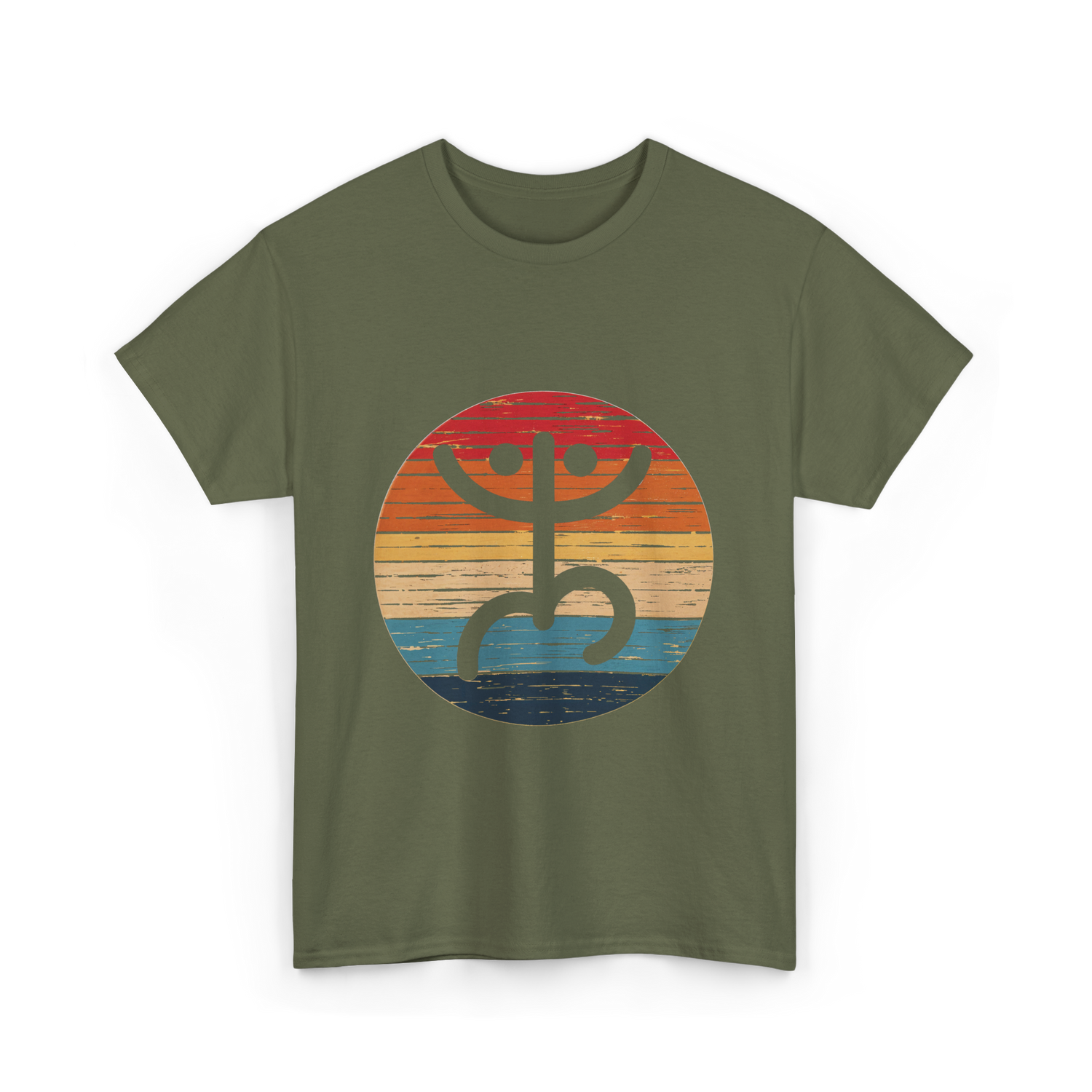 Taino Coqui Symbol Puerto Rico T-Shirt - Military Green