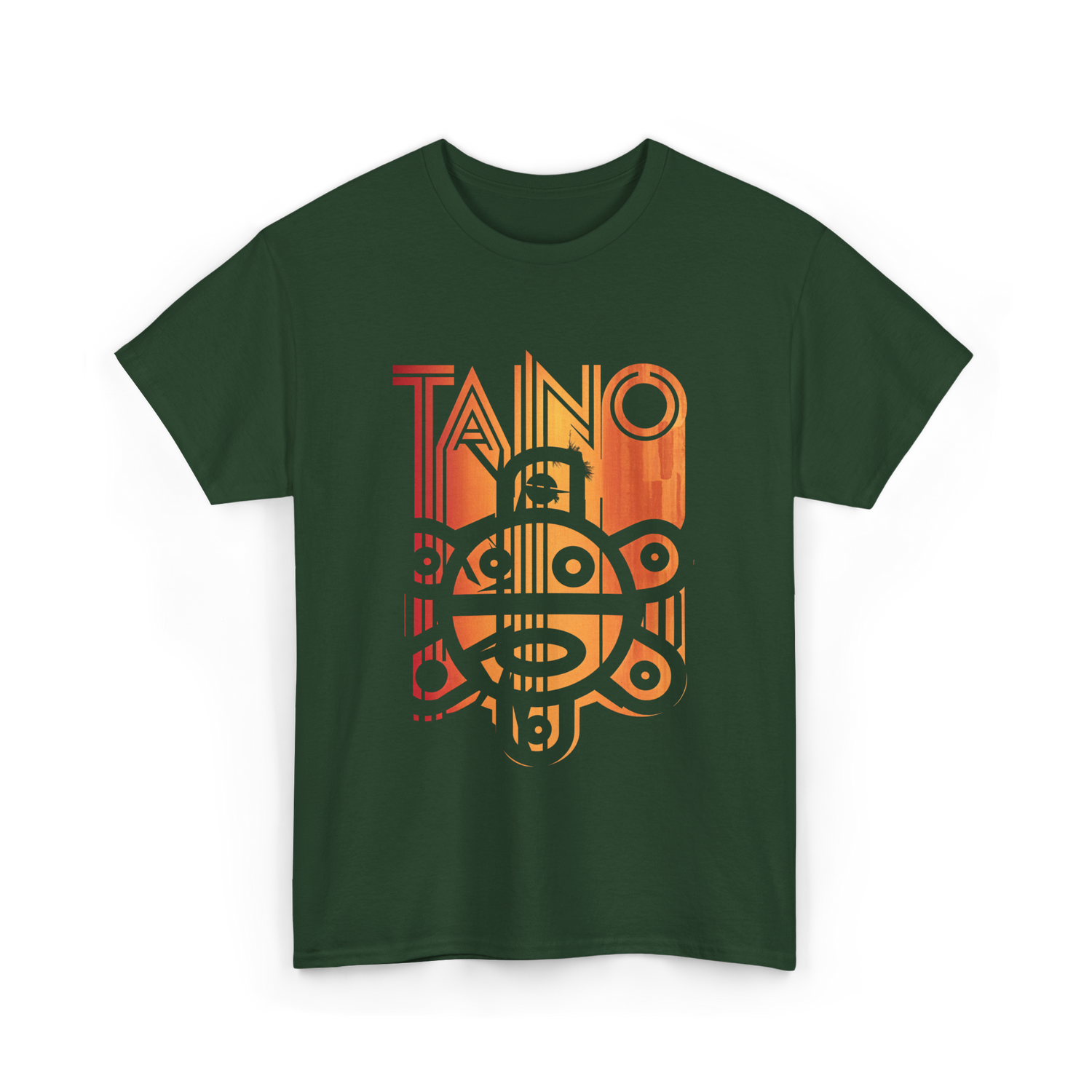 Taino Sun Taino Culture T-Shirt - Forest Green