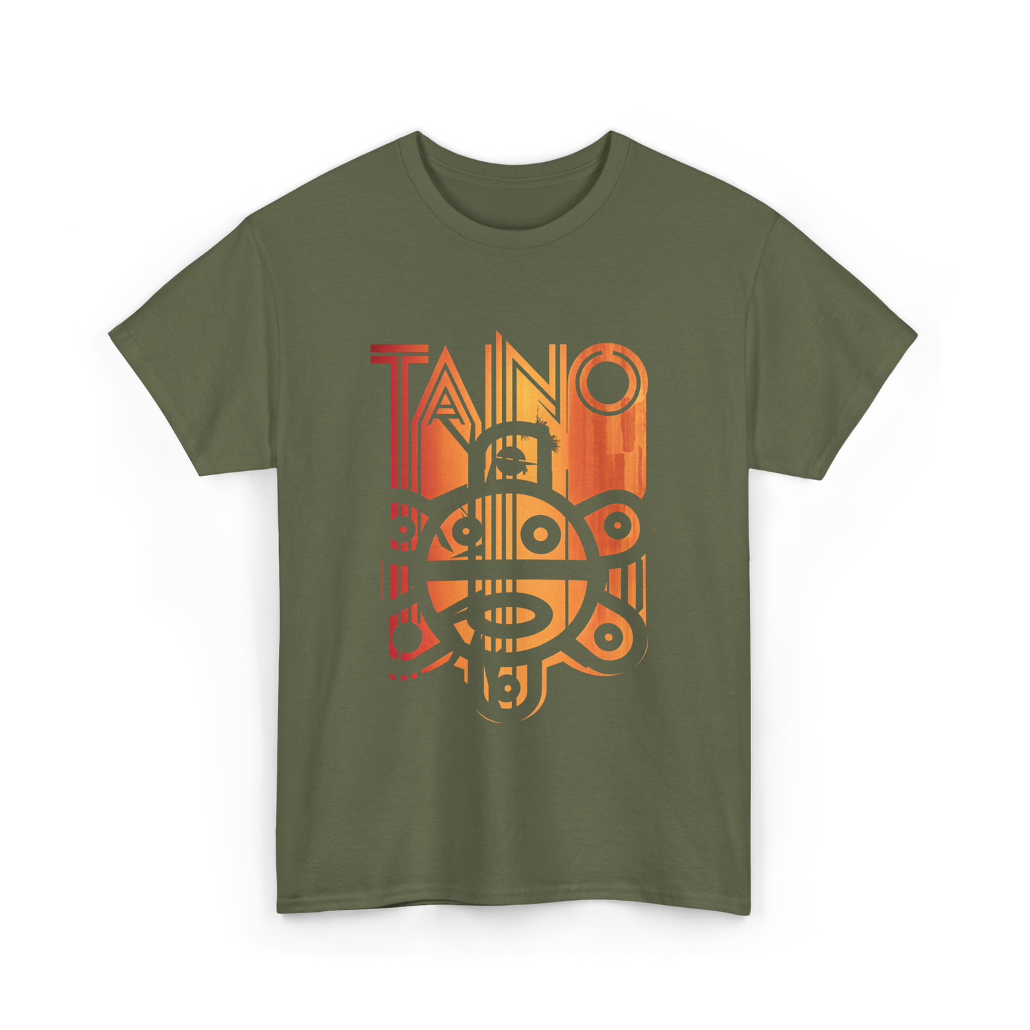 Taino Sun Taino Culture T-Shirt - Military Green