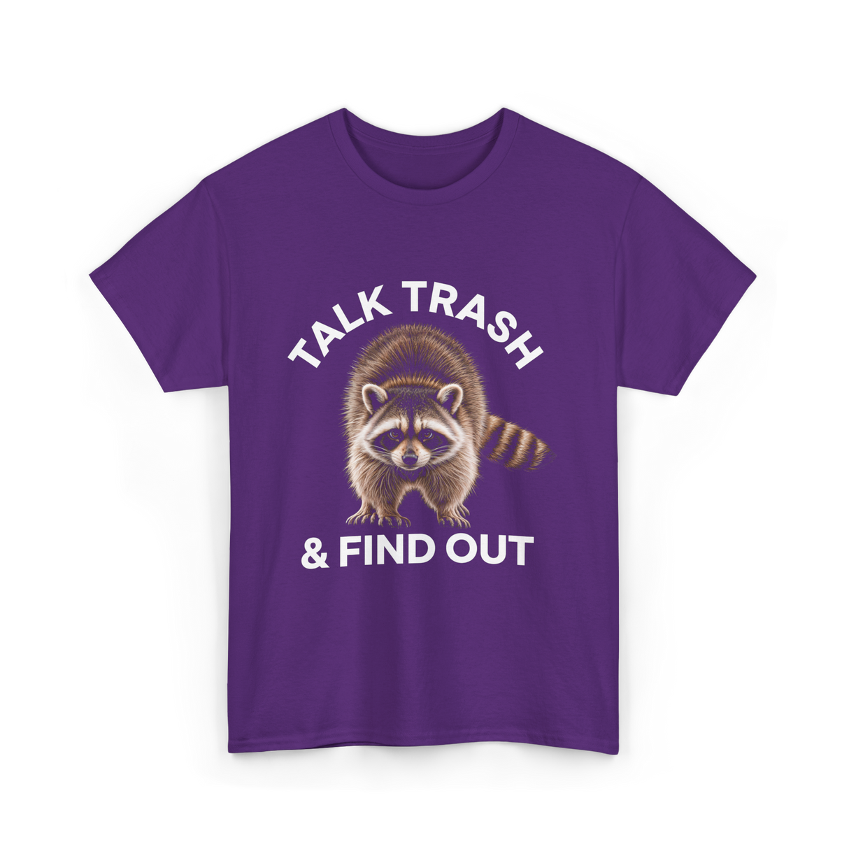 Talk Trash Raccoon Wildlife T-Shirt - Purple