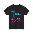 Team Both Gender Reveal Party T-Shirt - Black