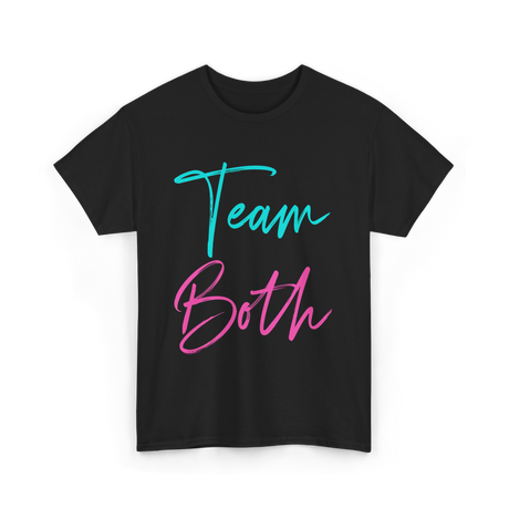 Team Both Gender Reveal Party T-Shirt - Black