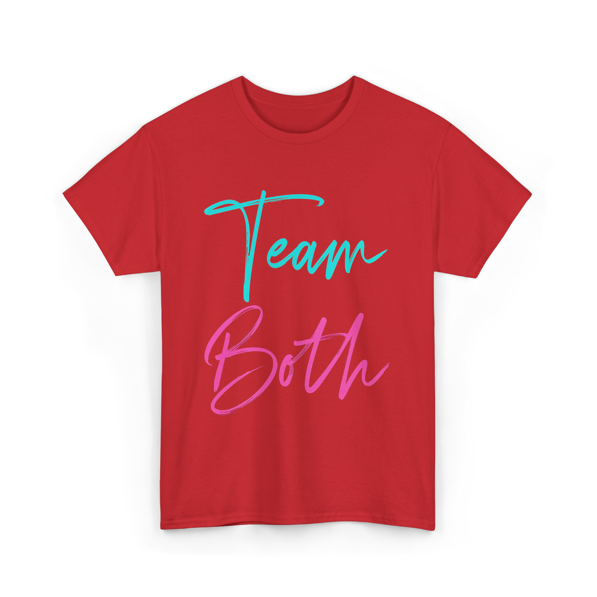 Team Both Gender Reveal Party T-Shirt - Red