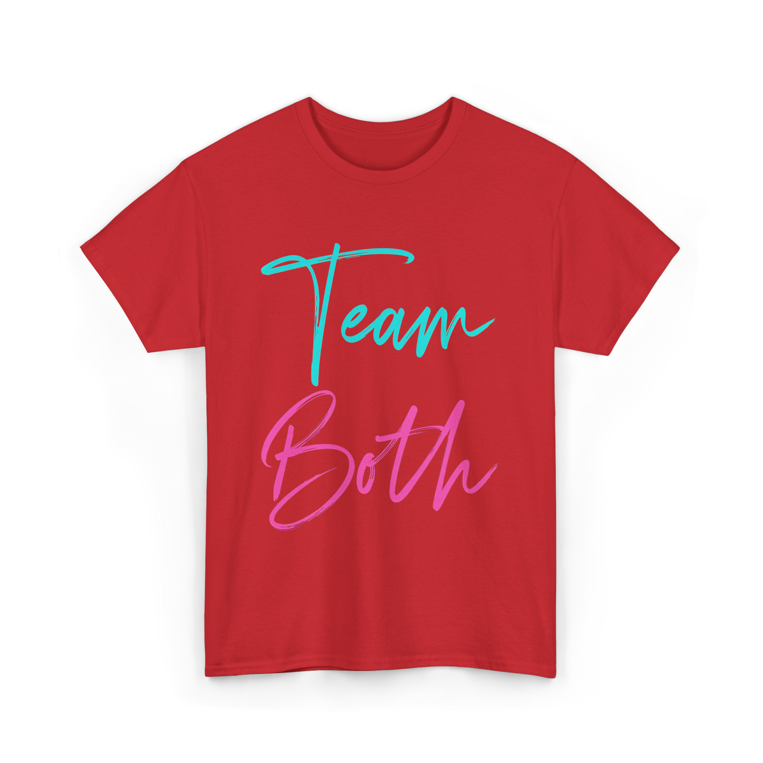 Team Both Gender Reveal Party T-Shirt - Red