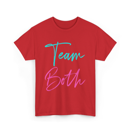 Team Both Gender Reveal Party T-Shirt - Red