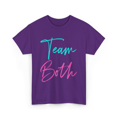 Team Both Gender Reveal Party T-Shirt - Purple