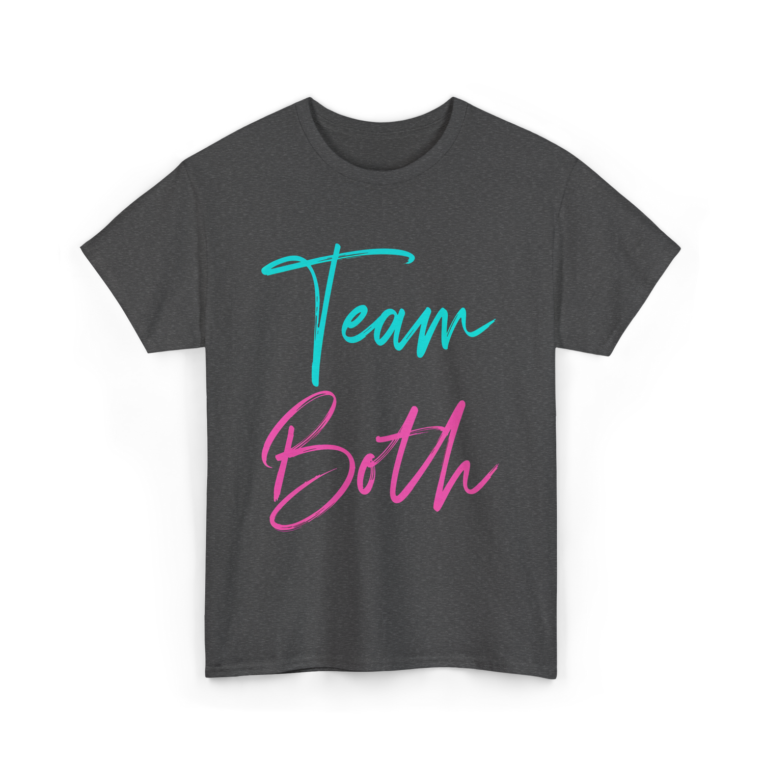 Team Both Gender Reveal Party T-Shirt - Dark Heather