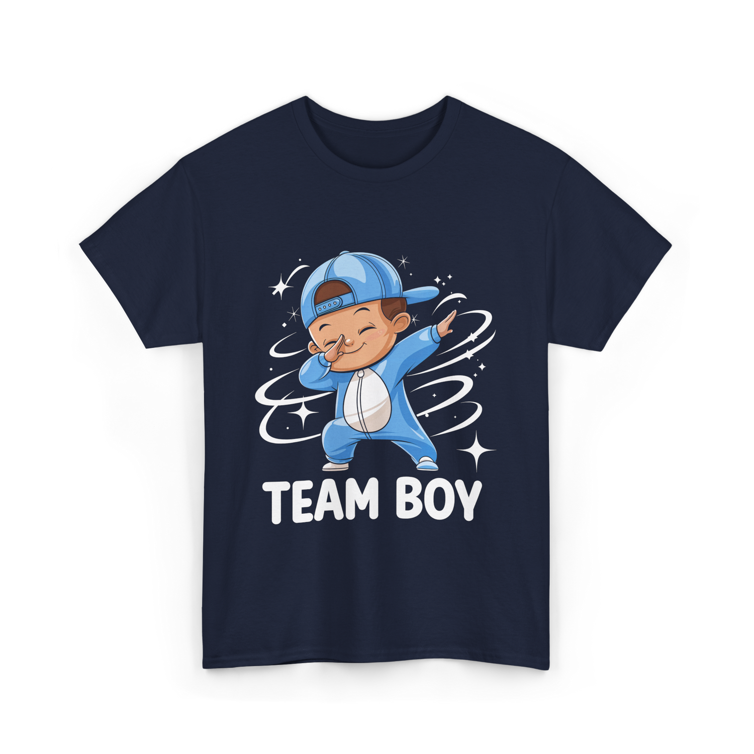 Team Boy Baby Announcement T-Shirt - Navy
