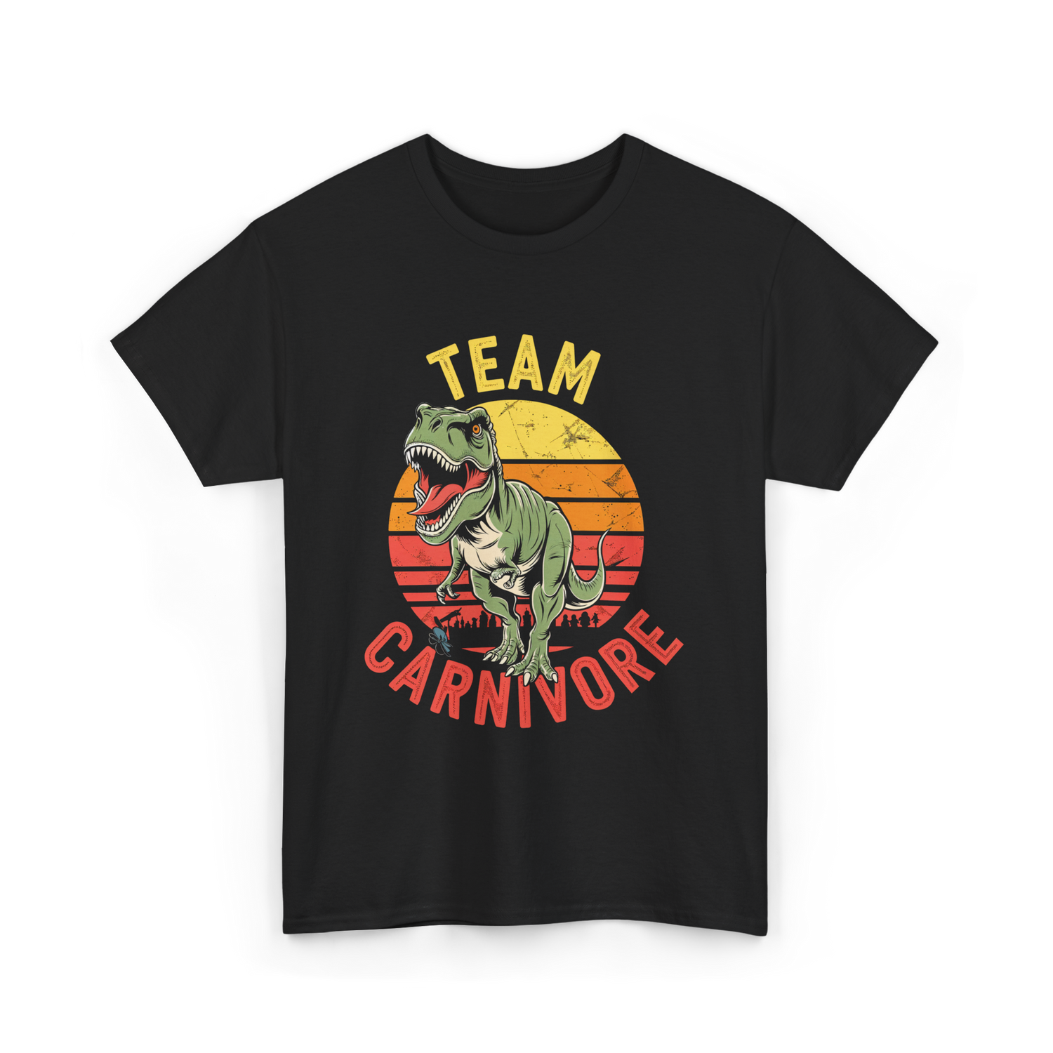 Team Carnivore Dinosaur T-Rex T-Shirt - Black