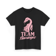 Team Flamingos Cute Flamingo T-Shirt - Black