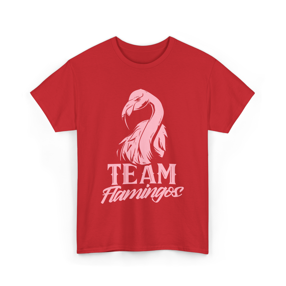 Team Flamingos Cute Flamingo T-Shirt - Red