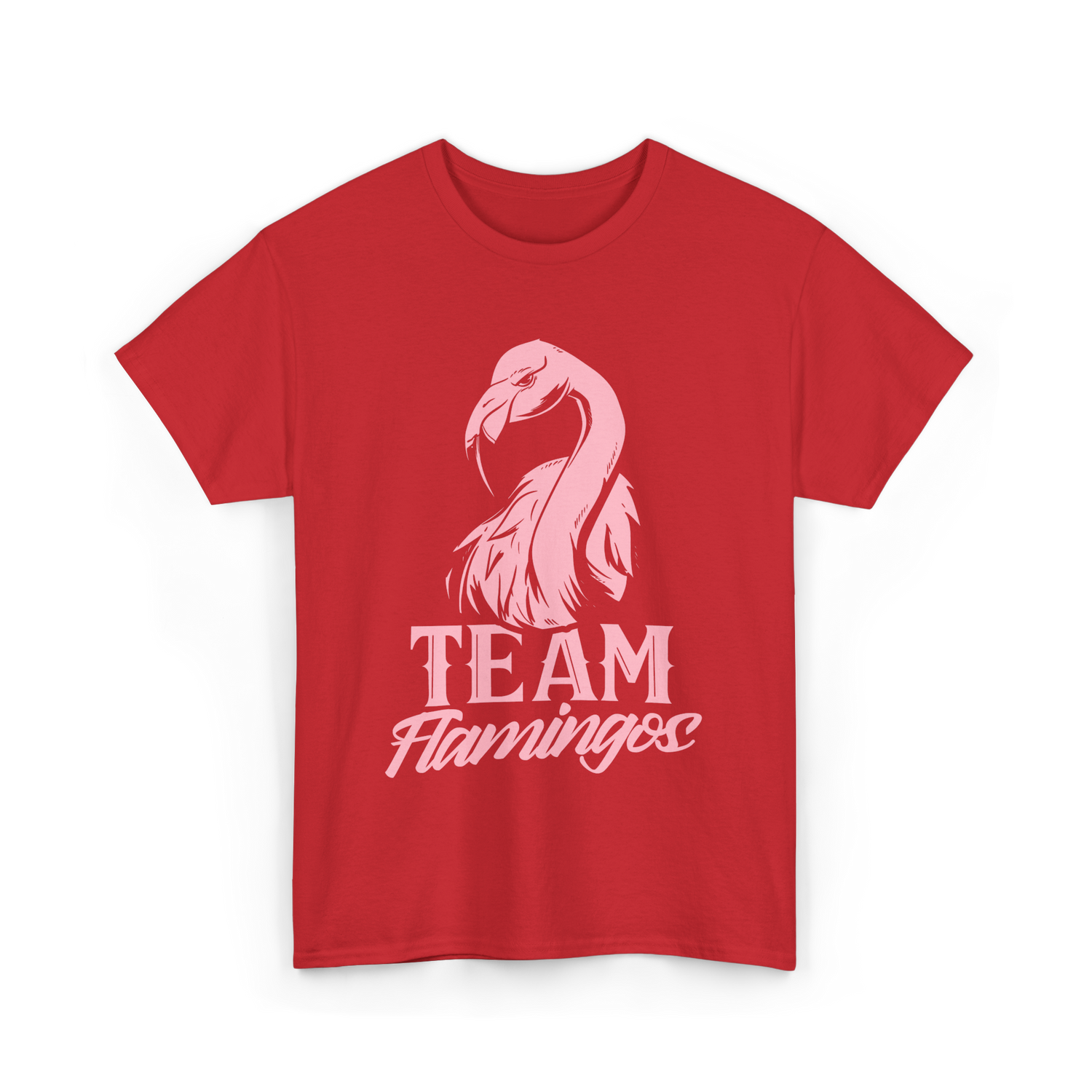 Team Flamingos Cute Flamingo T-Shirt - Red