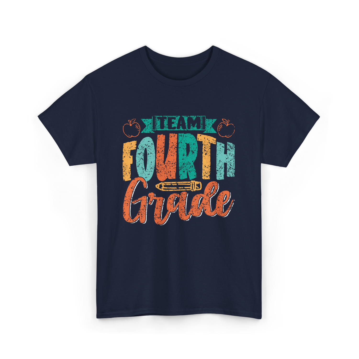 Team Fourth Grade Education T-Shirt - Navy