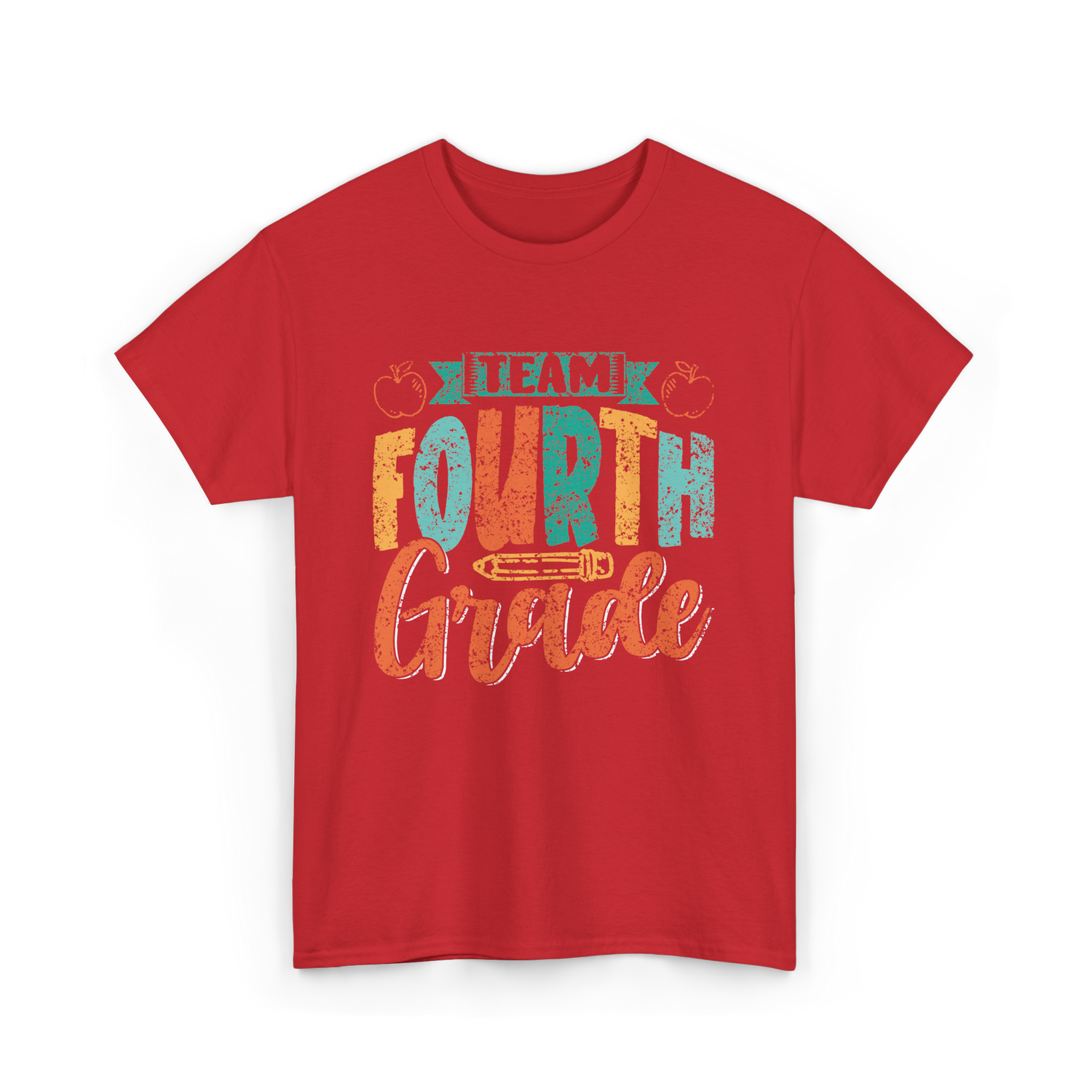 Team Fourth Grade Education T-Shirt - Red