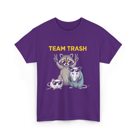 Team Trash Raccoon Opossum T-Shirt - Purple
