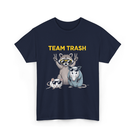 Team Trash Raccoon Opossum T-Shirt - Navy